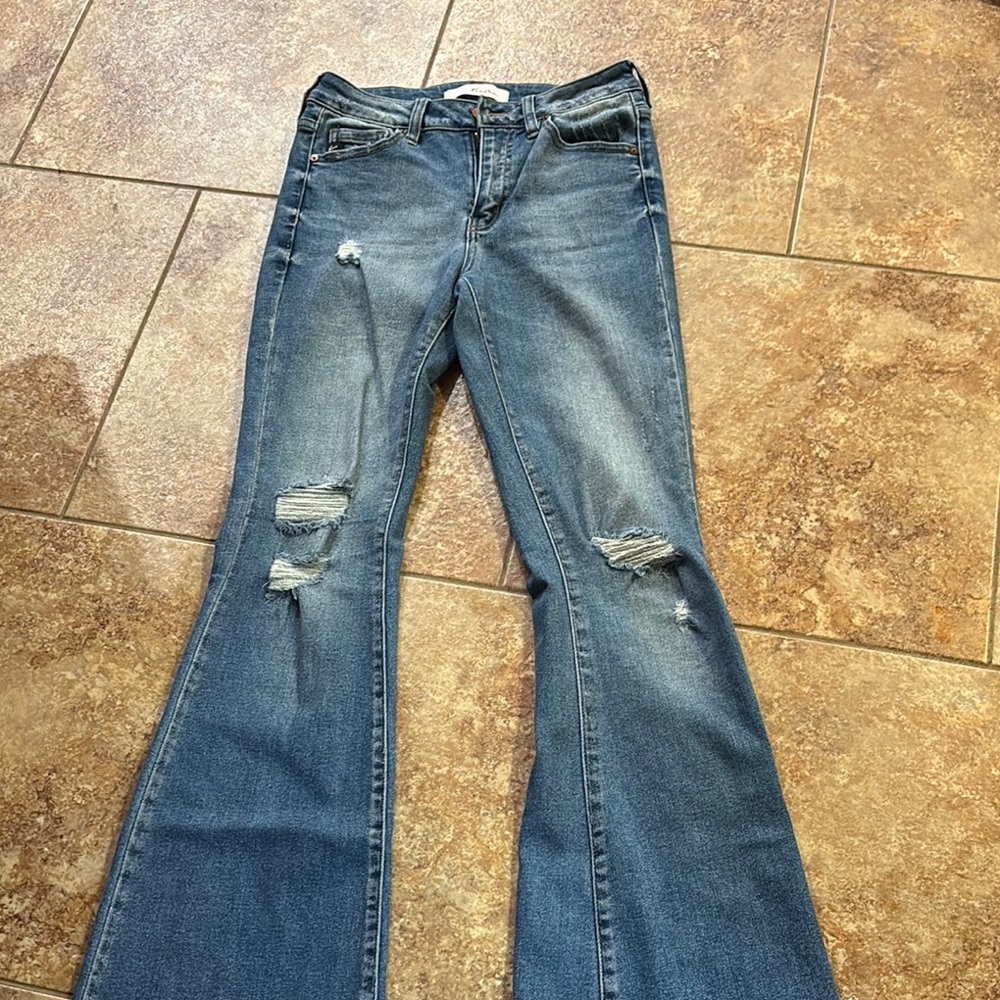 Women's Blue Flared Jeans